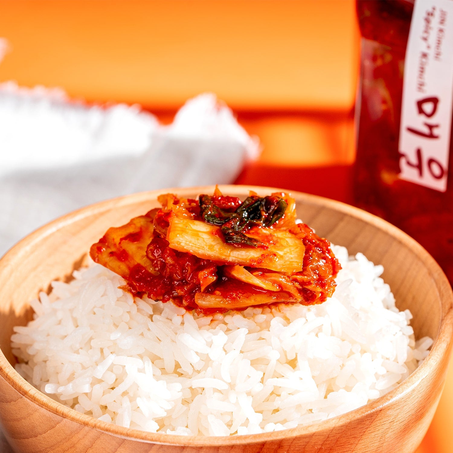 Fresh napa cabbage kimchi
